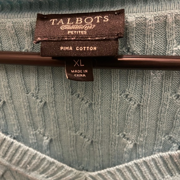Talbots turquoise blue sweater - Picture 2 of 2